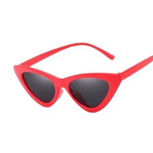 Red Cateye Style Retro Sunglasses